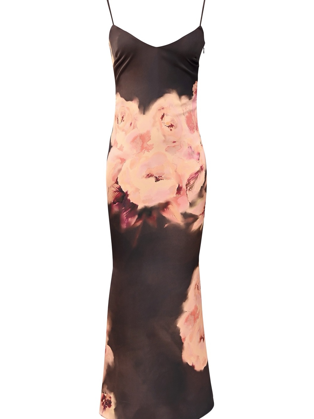House of CB Brown Maxi Slip Dress with Blush Floral Print - Picture 6 of 8